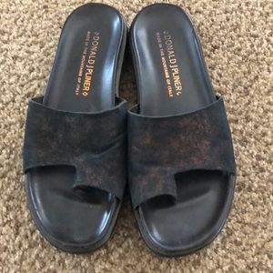 Donald Pliner black metallic sandal